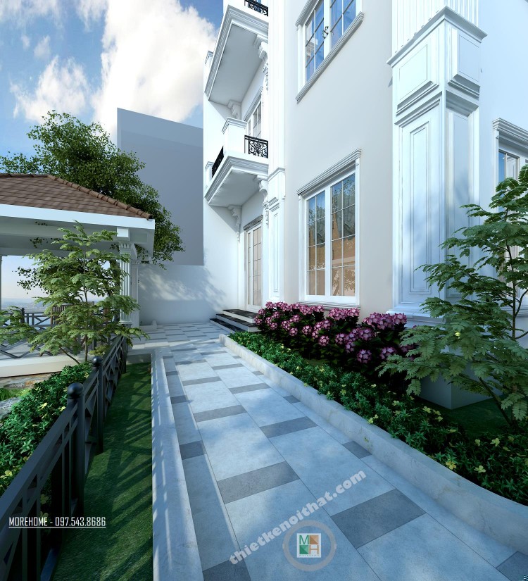 Thiết kế kiến trúc biệt thự Vinhomes Sài Đồng