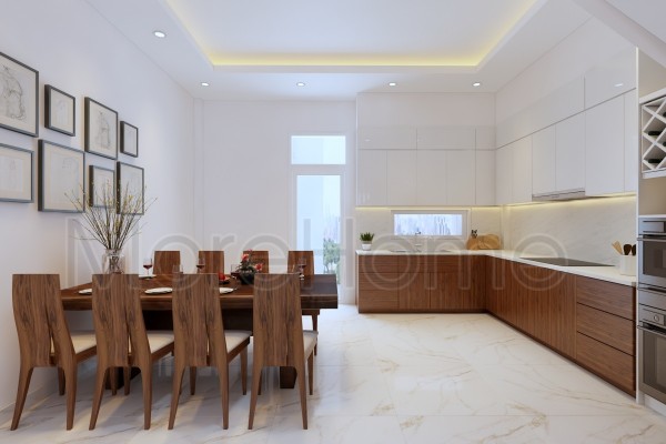 Thiết kế nhà phố hiện đại với gỗ tự nhiên tại Thủ Đức