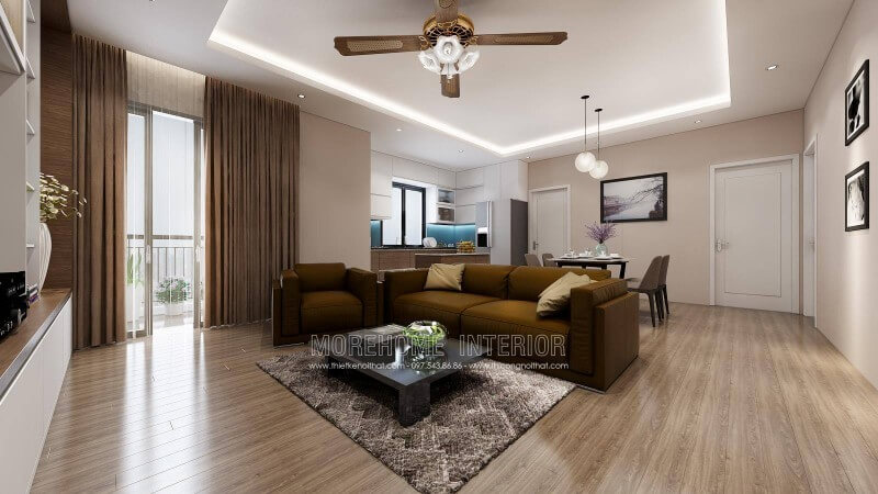 Thiết kế nội thất phòng khách chung cư đơn giản Thiết kế phòng khách chung cư hiện đại