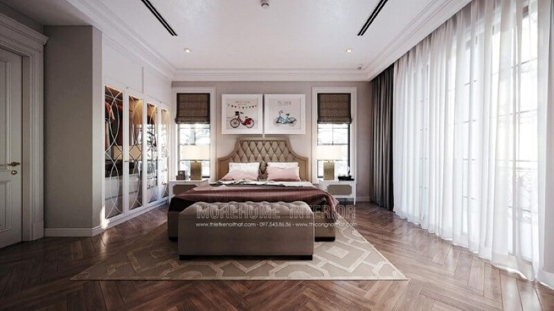 Tranh canvas treo tường hình xe đạp đẹp, đáng yêu cho phòng bé gái. thiết kế biệt thự