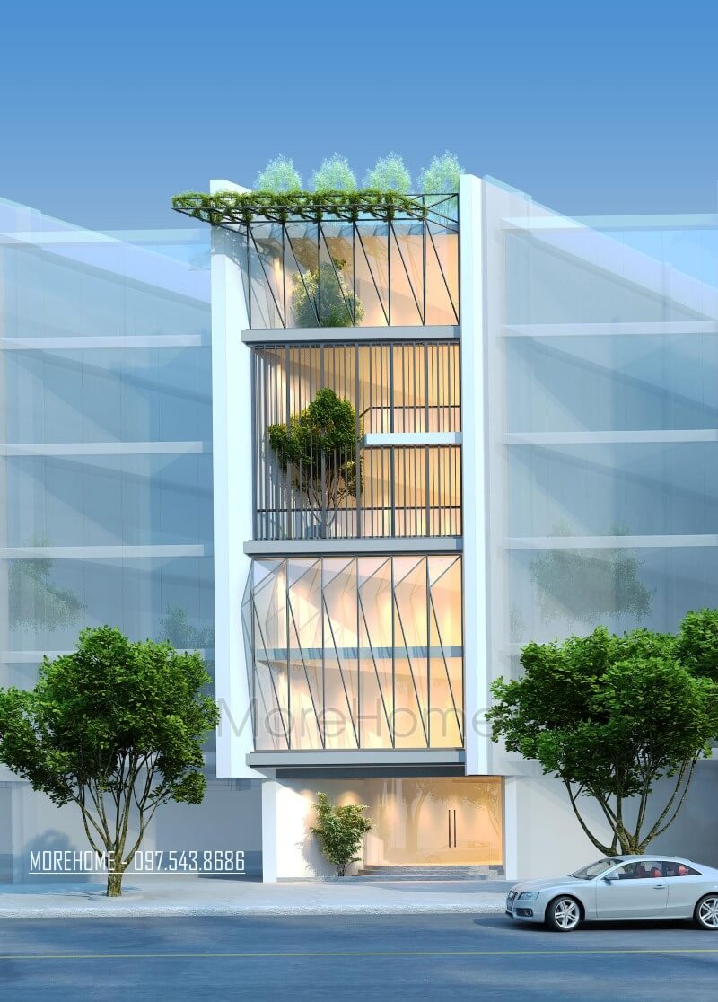 Thiết kế kiến trúc hiện đại cho nahf phố, biệt thự