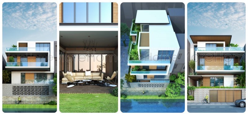 Thiết kế kiến trúc hiện đại cho nahf phố, biệt thự