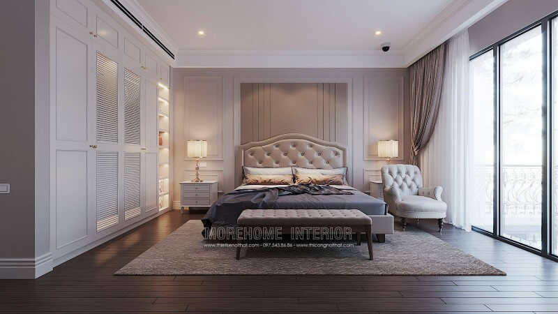 Thiết kế nội thất biệt thự ciputra tân cổ điển sang trọng đẹp tinh tế Mẫu nội thất biệt thự tân cổ điển đẹp
