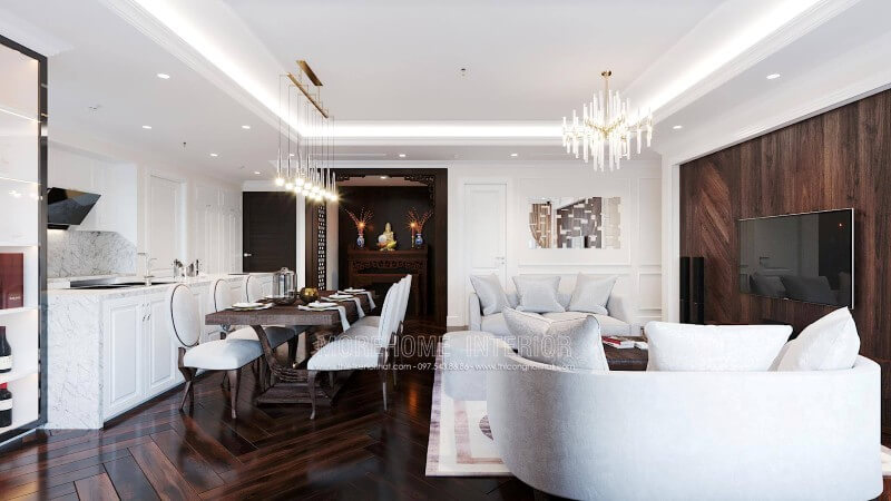 Trang trí nội thất phòng khách chung cư đẳng cấp và tiện nghi Thiết kế phòng khách chung cư hiện đại