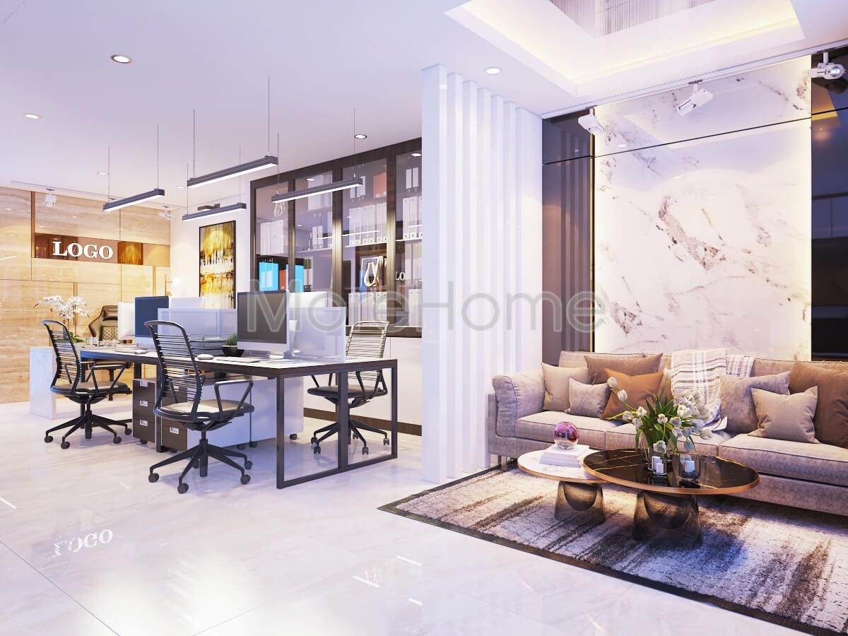 Morehome gợi ý các mẫu thiết kế đá ốp tường phòng khách sang trọng