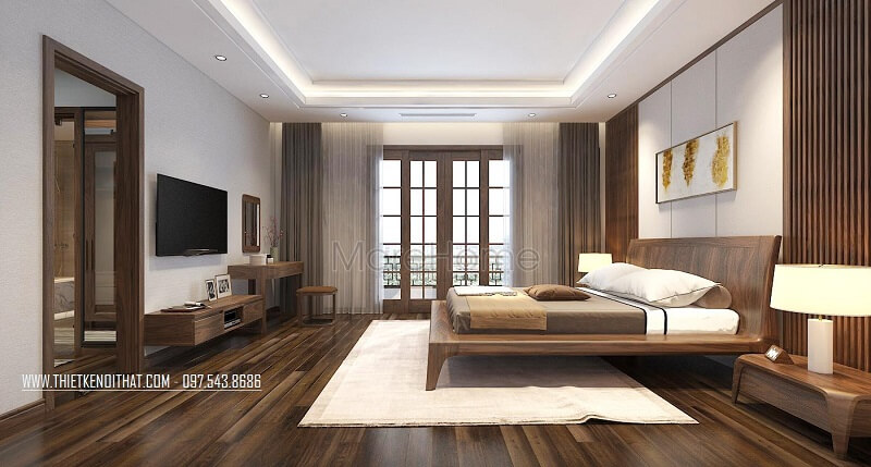 Giường gỗ tự nhiên