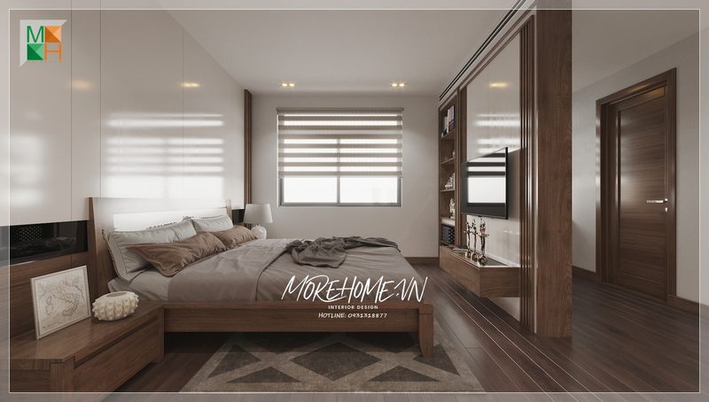 Kệ tivi là yếu tố quan trọng giúp không gian phòng ngủ trở nên ấn tượng và tiện nghi hơn khi bước vào.