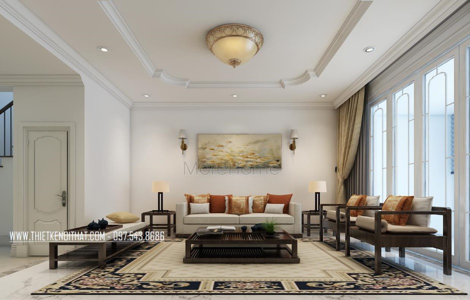 Thiết kế kiến trúc nội thất nhà ống 5 tầng kiểu Pháp