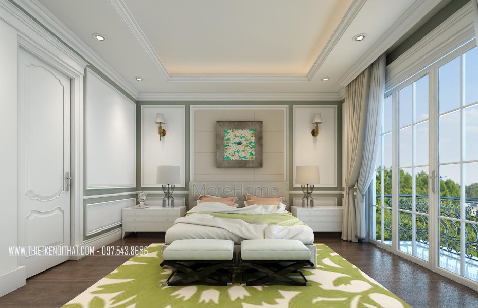 Thiết kế kiến trúc nội thất nhà ống 5 tầng kiểu Pháp